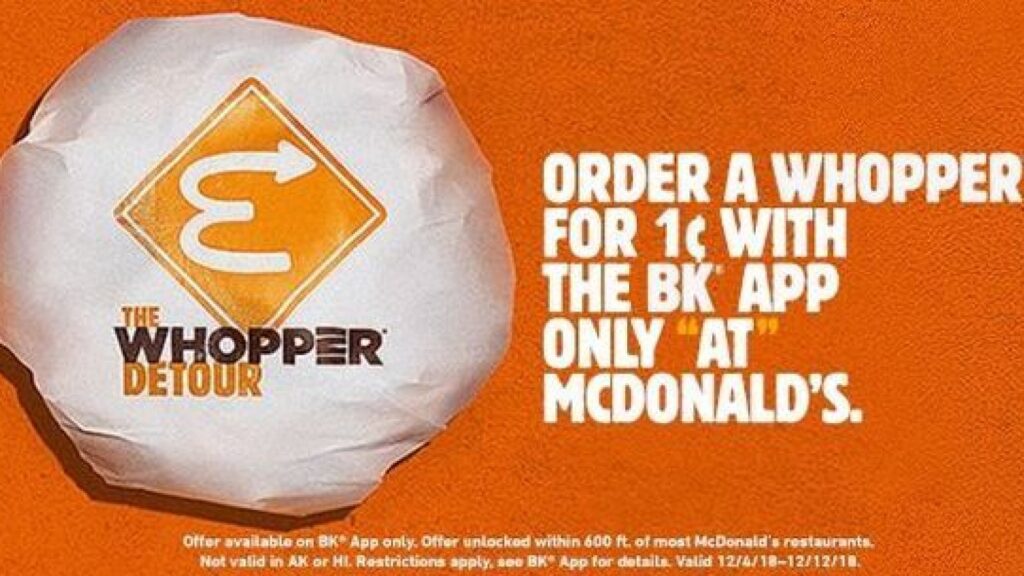 burger king whopper detour campaign image 